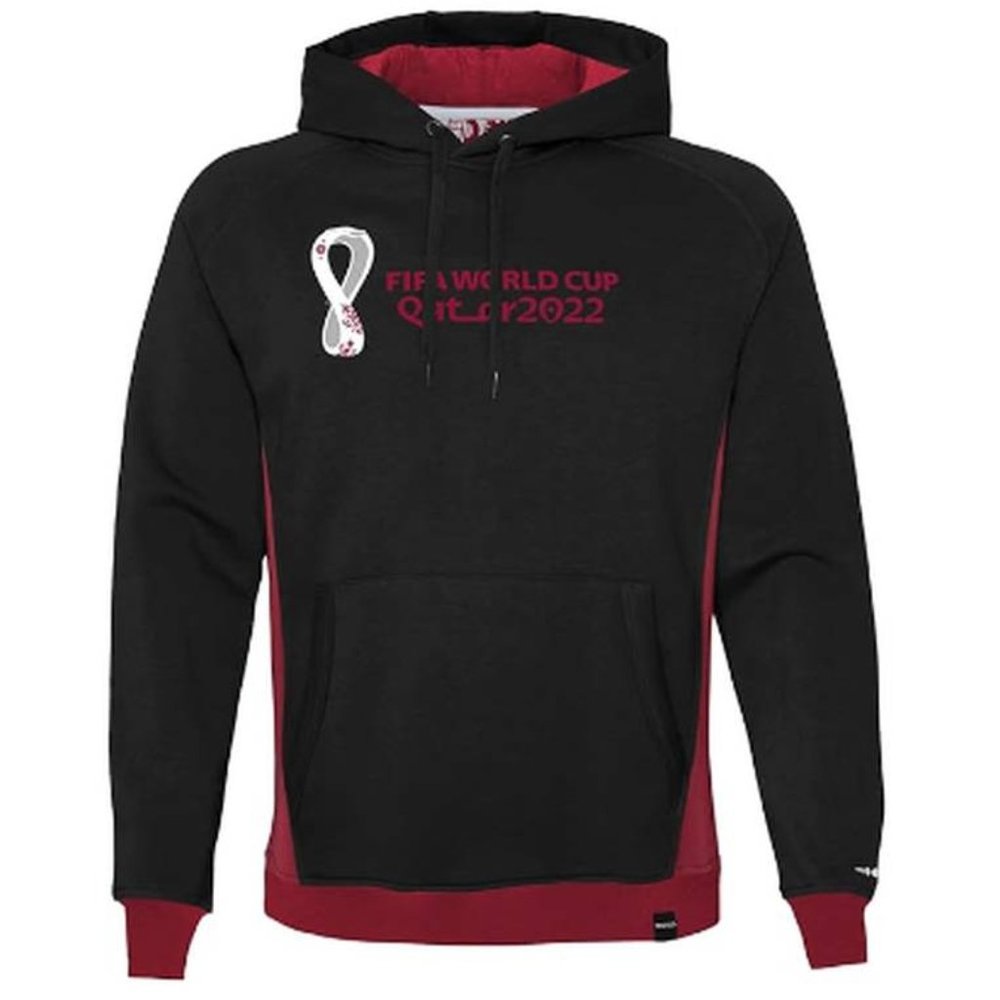 New Fifa World Cup Qatar 2022 Hoodie Adult Size XXL  Black Burgundy Official